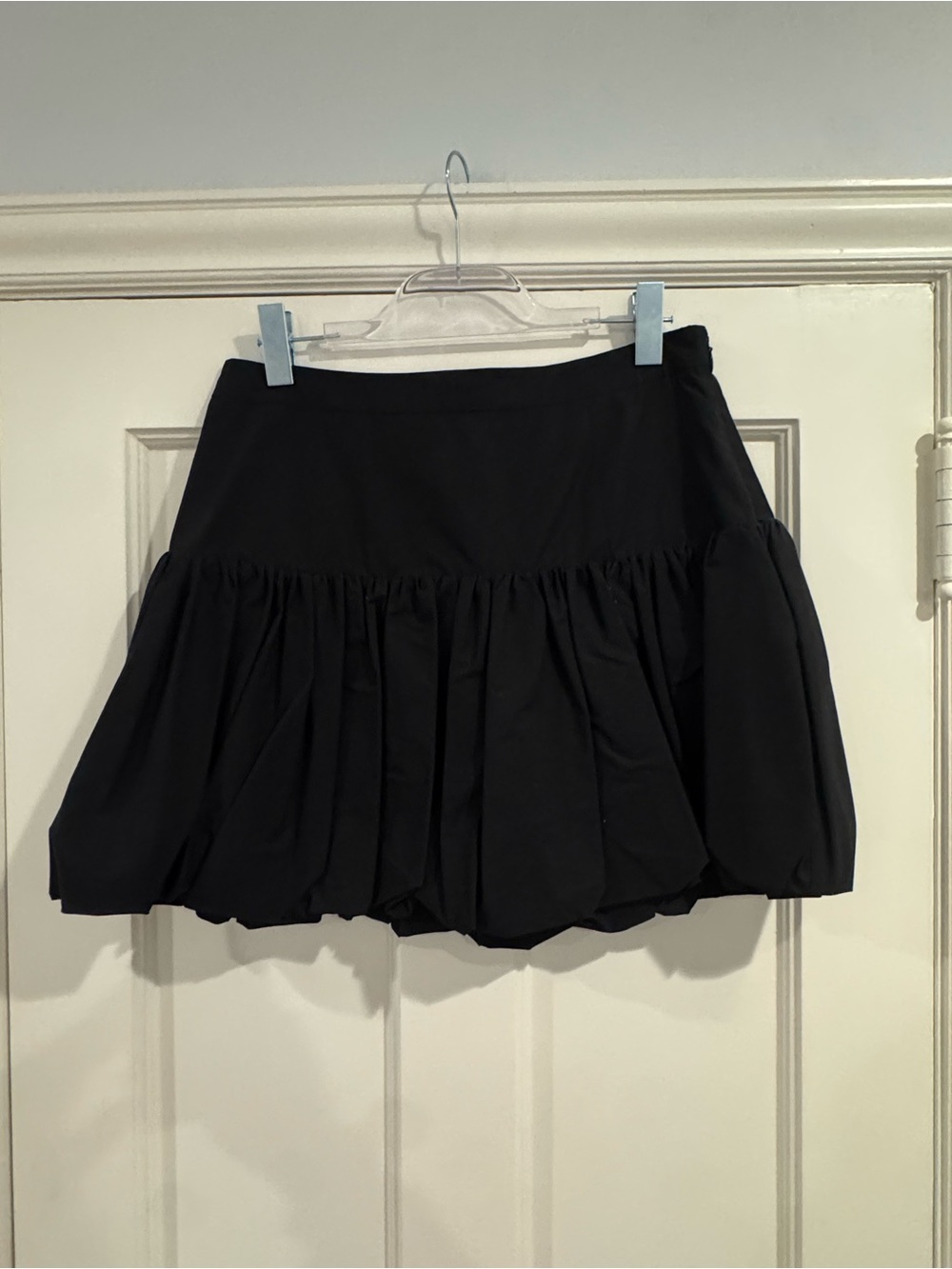 Derek Lam Black Gathered Circle Mini Skirt